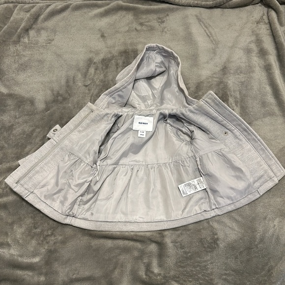 Gray Old Navy hooded Pea Coat Size 6m-12m - Picture 3 of 5